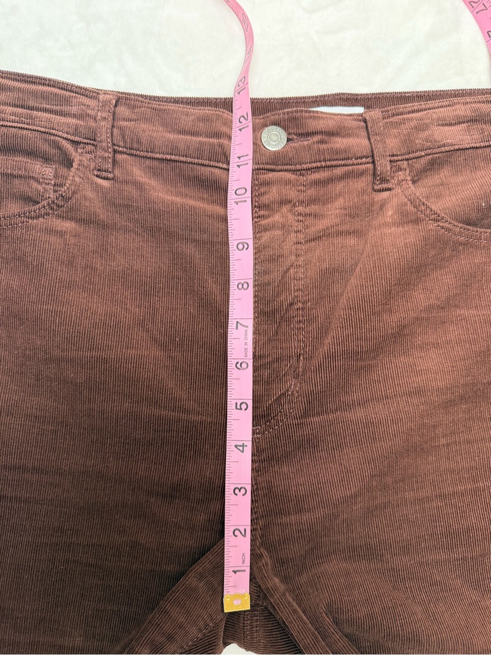 LOFT Modern Corduroy Flare Pants Brown 12/31 Y2K Style Bootcut Dark Academia - Picture 8 of 12